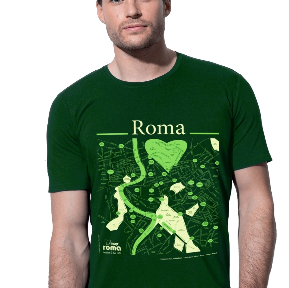 Roma men's green Tshirt short sleeve Sz Xlg 100% cotton
